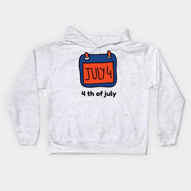 4 th of July Kids Hoodie by pmeekukkuk